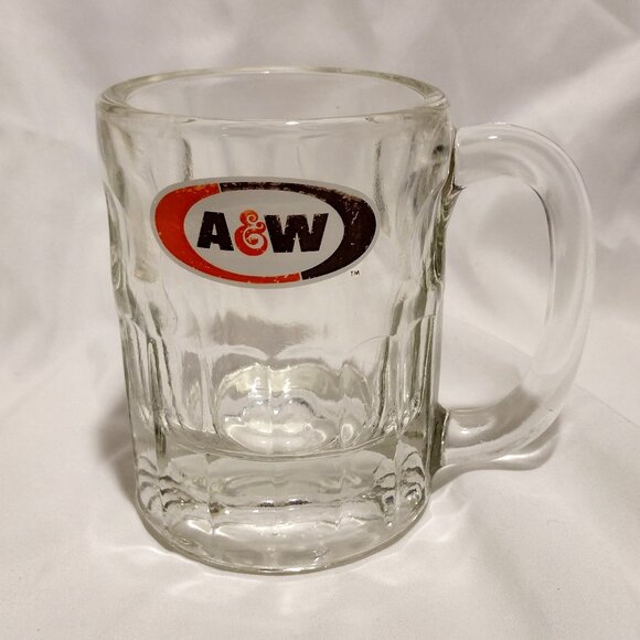 🎬 A & W  Small Glass Mug - Picture 1 of 7
